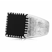 Prstan Signet Solid Onyx Stone - SS8-844R
