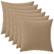 vidaXL Prevleka za blazino 6 kos HEERLEN Taupe 35 x 35 cm Poliester