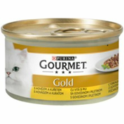 GOURMET gold 85g- komadici govedine i piletine u sosu
