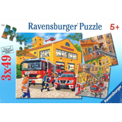 Ravensburger Puzzle Gasilci 3x49 kosov