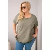 Kesi prevelika ženska bluza kaki