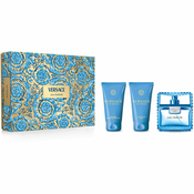 Versace Man Eau Fraiche SET2 Set toaletna voda 50 ml + gel za prhanje 50 ml + balzam po britju 50 ml za moške