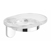 Posoda za milo ZERO, kromasta/ABS - Kromasta - 24 - Jeklo - Vijaki - Okrogla - Aqualine - ZERO - 120x63x105 mm - Posoda za milo