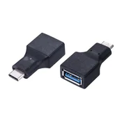 Roline VALUE adapter, USB 3.2 Gen1 (C) na USB 3.1 Gen1 (A), M-F, OTG 12.99.9030