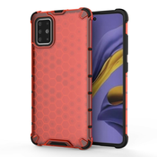Hibridna TPU gel maska Honeycomb za Samsung Galaxy A51 - crvena