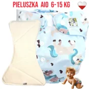 shumee NappiMe AIO plenica za večkratno uporabo z žepom iz bambusa, samorogi, meta