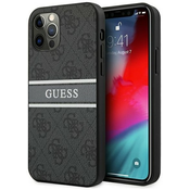 Guess GUHCP12M4GDGR iPhone 12/12 Pro 6,1 grey hardcase 4G Stripe (GUHCP12M4GDGR)