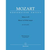 MOZART:MISSA IN B KV 275 VOCAL SCORE