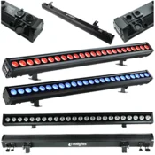 EVOLIGHTS GLAZE BAR 24x4W RGBW IP65 LED svetlobni trak za zunanjo odrsko razsvetljavo