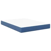 Vidaxl Vzmetnica z vzmetnico Modra 140 x 200 cm blago