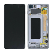 Samsung Galaxy S10 Plus G975F - LCD zaslon + steklo na dotik + okvir (Prism Black) TFT