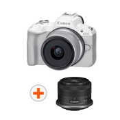 Kamera bez ogledala Canon - EOS R50, RF-S 18-45mm, f/4.5-6.3 IS STM, bijela + Objektiv Canon - RF-S, 10-18mm, f/4.5-6.3, IS STM