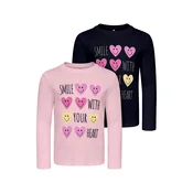 ONLY GIRLS Majica Candy temno modra / rumena / lila / svetlo roza