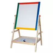 WOODY risalna dvostranska tabla s poličko Natur, 65 cm