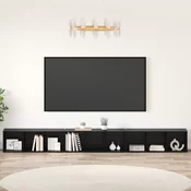 Set TV komoda Zidne 3 pcs Crni hrast 37 x 35 x 107 cm