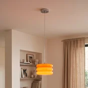 EGLO Visoka svetilka Tortora, oranžna, O 20 cm, steklo, E27 - Dnevna soba/jedilnica - Mladostno bivanje - oranžna, krom