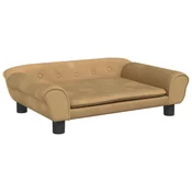 MAISON CHIC Otroški kavč - Otroški divan - Otroški sedež rjav 70x45x26 cm žamet, (21729642)