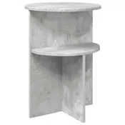 vidaXL vidaXL Stranska miza Betonsko siva O 39,5 x 55 cm Inženirski les, (5000210863)