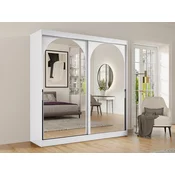 Garderobna omara Toledo 133 (Bela) Bela, Črna, 216x200x65cm, Vrata omareVrata omare: Drsna