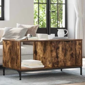 vidaXL Klubska miza Dimljeni hrast 90 x 49 x 46 cm Konstruiran les