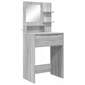 Vidaxl Toaletne mize za spalnice Siva Sonoma 80 x 39,6 x 135 cm
