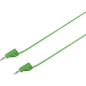 VOLTCRAFT zelo prilagodljivMerilni kabel[Laminirani moški konektor 2 mm-Laminirani moški konektor 2 mm]0.9 m Zelena MSB-200 2.2 A