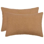 Vidaxl Prevleka za blazino 2 kos HEERLEN Bež 30 x 50 cm Bouclé