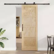 vidaXL Drsna vrata ORKDAL Naravna 73,5 x 211 cm Trdna borovina