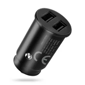slomart EAV CC-25C avtopolnilnik 12W, 2x USB-A, črn + USB-C kabel 1m