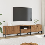 TV ormaric s ladicom boja hrasta 200x25x44 cm konstruirano drvo