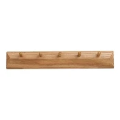 Stenski obešalnik iz masivnega hrasta v naravni barvi 50 cm Barco – House Nordic