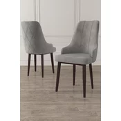 Hanah Home Set stolica Trex, 46x95x42 cm, 6 komada, Sivo-braon