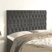 Vidaxl vidaXL Vzglavja za posteljo, 4 kosi, temno siva, 72x7x78/88 cm, žamet