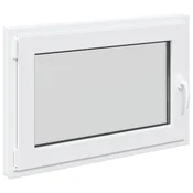 Vidaxl Okno za klet RISOR 90 x 60 cm PVC in steklo Bela