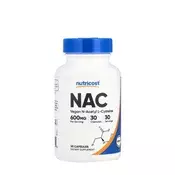 Nutricost - N-Acetil L-Cistein 600 mg, 30 kapsul