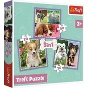 Slatki štenci 3 u 1 50-36-20kom puzzle - Trefl