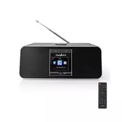 Nedis RDIN5005BK- Večnamenski internetni radio 42W/230V Wi-Fi Bluetooth USB + Daljinski upravljalnik