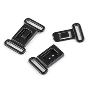 Zaponka za modrček za metuljčke/negovalni modrček širine 12 mm - črna (4 pari)