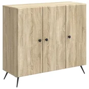 Vidaxl Strani šal Sonoma hrast 89 x 34,5 x 80 cm Inženirski les