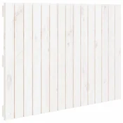 Vidaxl Stensko posteljno vzglavje belo 95,5x3x60 cm trdna borovina