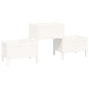 Vidaxl Visoka greda bela 178,5x44x75 cm trdna borovina