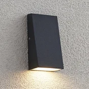 Lucande Adarey LED zunanje stensko svetilo, IP54 - Sodobni - temno siva (RAL 7024) - Kovina