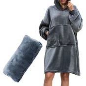 Pulover & odeja s kapuco 4v1 – siva - Froster - Home warming - Božič - Najstniki