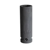 MJW Črn udarni nastavek, dolg 1/2, 6-kraki, 17 mm