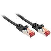 LINDY LINDY 47377 RJ45 omrežni kabel\, Patch kabel CAT 6 S/FTP 7.50 m črna 1 kos, (20420054)