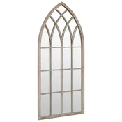 Vidaxl Vrtno ogledalo peščeno 100x45 cm železno za zunanjo uporabo