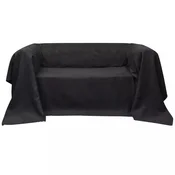 Vidaxl Prevleka za Kavč Mikro Semiš Antracitna 270 x 350 cm