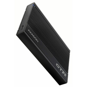 AXAGON Aluminijasta škatla z rebri za 2,5 SSD/HDD SATA/EE25-GTR/USB-C 3.2 Gen 2/60 cm kabla