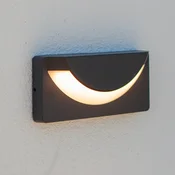 LUTEC Zunanja LED-stenna svetilka LUPS, temno siva, širina 23 cm, IP54 - Sodobni - Aluminij