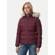 Tommy Jeans Puhovka Basic  DW0DW18312 Bordo rdeča Slim Fit